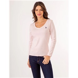 LONG SLEEVE V-NECK T-SHIRT