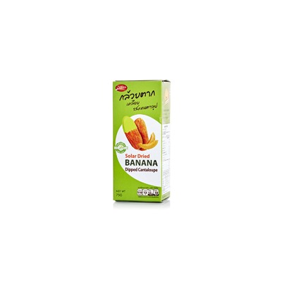 Ломтики вяленого банана в дынной глазури 75 гр / Solar Dried Banana dipped cantaloupe 75g