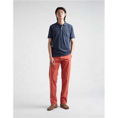 Slim Fit Twill Trousers, Men, Orange