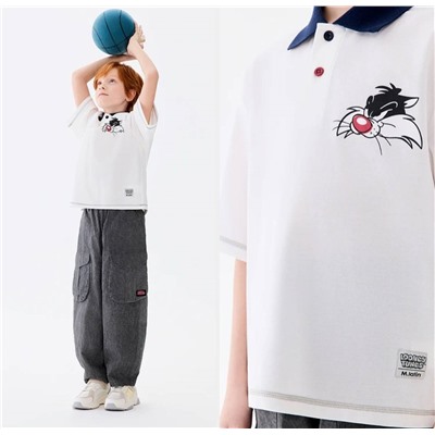 Детская футболка polo с буквенным принтом Экспорт M.lati*n kids