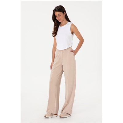 Kadın Camel Modal Karışımlı Örme Pantolon