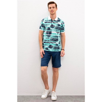 Erkek Mint Polo Yaka Tişört