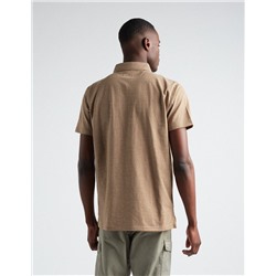Striped Polo, Men, Light Brown