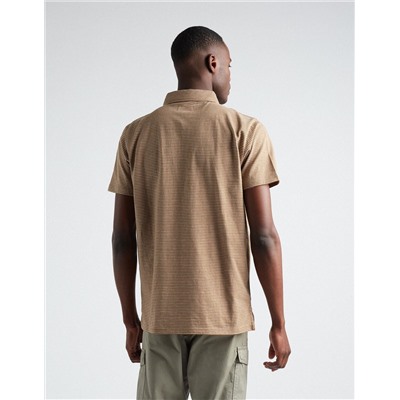 Striped Polo, Men, Light Brown