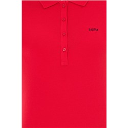 Kadın Kırmızı Basic Polo Yaka Tişört