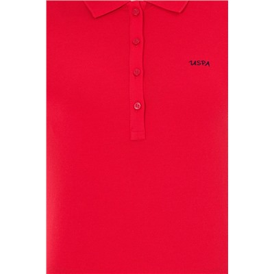 Kadın Kırmızı Basic Polo Yaka Tişört