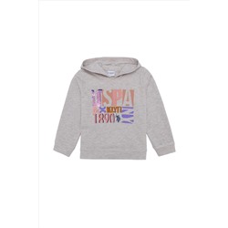 Çocuk Bej Melanj Kapüşonlu Sweatshirt