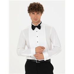Beyaz Slim Fit Smokin Gömlek