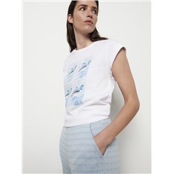 T-Shirt im Kimono-Stil mit Druck