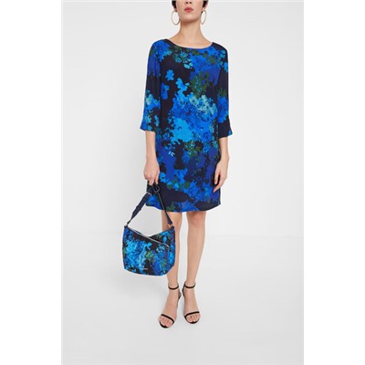 Vestido recto camuflaje floral