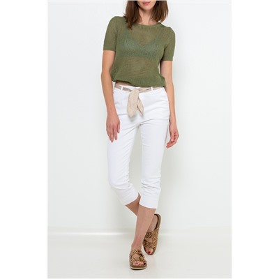 Pantalón recto Blanco