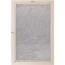 Pluie Rölyef Halı - Gri - 150x230 cm