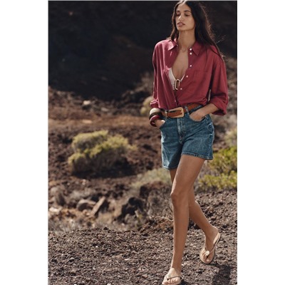 CAMISA OVERSIZE CON LINO
