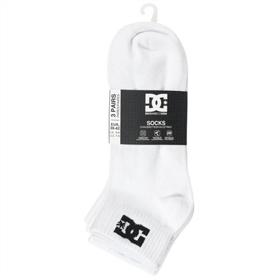 DC Shoes Quarter Unisex Socken 3 Paar weiß DC-21 QUARTER