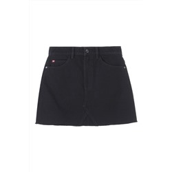 Minifalda vaquera Negro