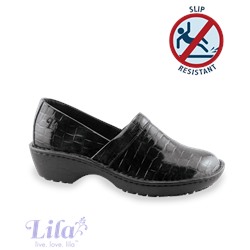 Lila Midnight Croc Vegan Nursing Clog