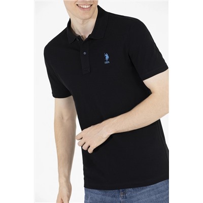 Erkek Siyah Basic Polo Yaka Tişört