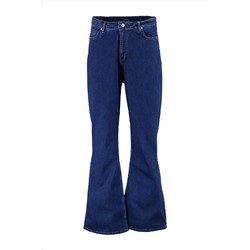 İndigo Yüksek Bel Comfort İspanyol Paça Flare Fit Jeans TBBAW23JE00001