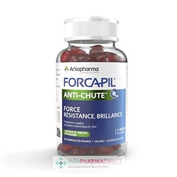 ArkoPharma Forcapil Anti-Chute - Force Résistance et Brillance - Cheveux & Ongles Dévitalisés 60 gummies