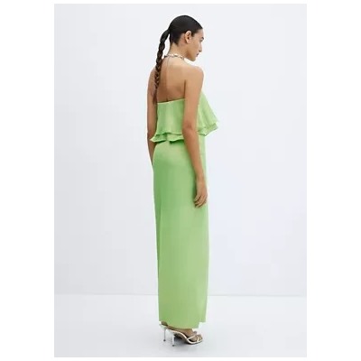 Vestido palabra de honor volante