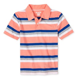 Boys Striped Jersey Polo