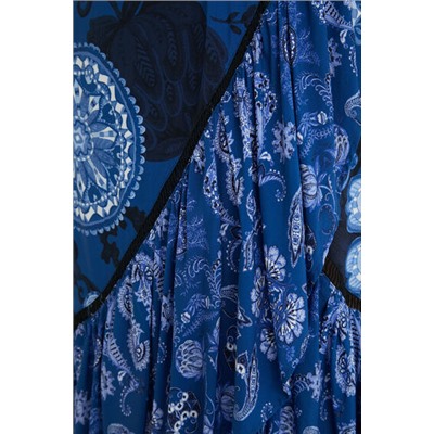 Falda larga volantes paisley