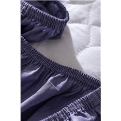 Manon King Size %100 Pamuk Ranforce Lastikli Çarşaf - Mor