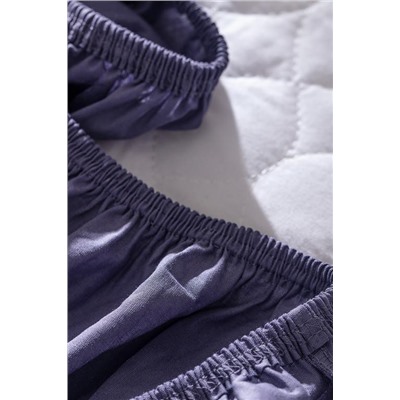 Manon King Size %100 Pamuk Ranforce Lastikli Çarşaf - Mor