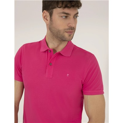 Pembe Slim Fit Polo Yaka Basic Tişört