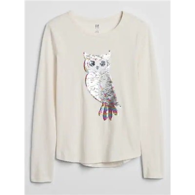 Kids Flippy Sequin Graphic T-Shirt