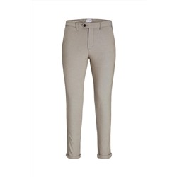 Pantalón recto Beige