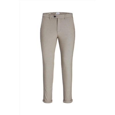 Pantalón recto Beige