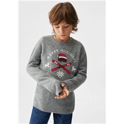 Jersey punto bordado -  Niño | MANGO OUTLET España