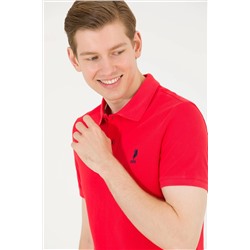 Erkek Kırmızı Basic Polo Yaka Tişört