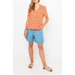 Blusa Naranja y blanco
