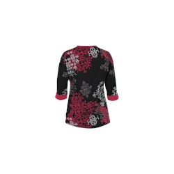 UA Exotica Black Mock Wrap Scrub Top