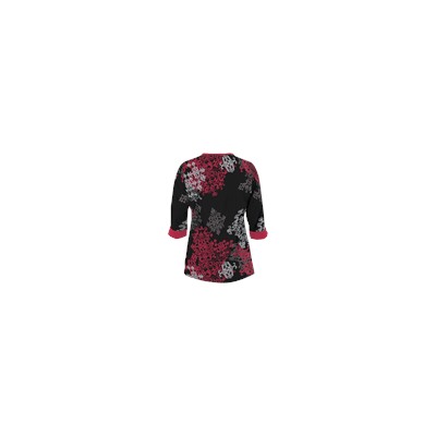 UA Exotica Black Mock Wrap Scrub Top