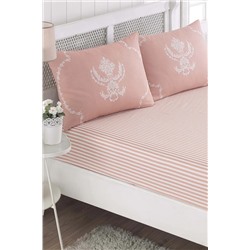 Ev & Ev Home Pes Lastikli Çarşaf Seti Çift Kişilik Pure Pudra Ep-028254