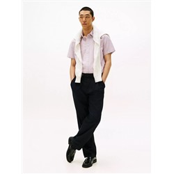 Short-Sleeve Stripe Oxford Shirt