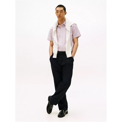 Short-Sleeve Stripe Oxford Shirt