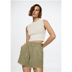 Short lino algodón -  Mujer | MANGO OUTLET Melilla