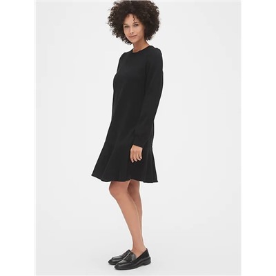 Flounce Sweatshirt Dress