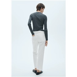 Jeans Blanca rectos crop