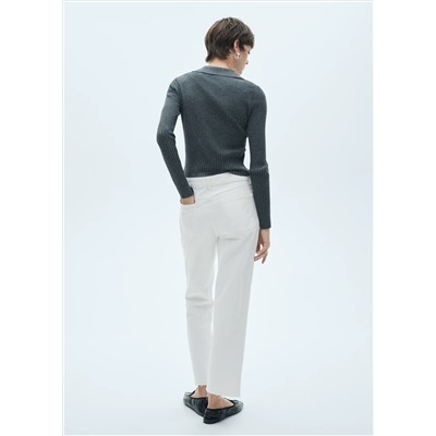 Jeans Blanca rectos crop