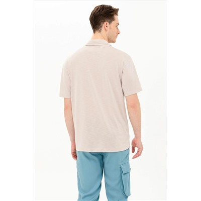 Erkek Taş Comfort Polo Yaka Tişört