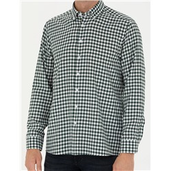 Haki Regular Fit Uzun Kollu Gömlek