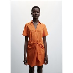 Vestido camisero lazo