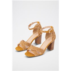 Sandalias de tacón Naranja