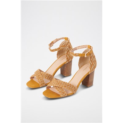 Sandalias de tacón Naranja