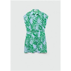 Vestido cruzado estampado